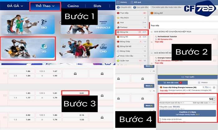 Các bước tham gia đặt cược kèo penalty tại Thể Thao CF789
