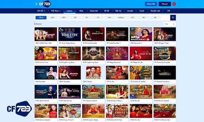Casino CF789 cung cấp gần 300 bàn chơi hấp dẫn Casino CF789 cung cấp gần 300 bàn chơi hấp dẫn