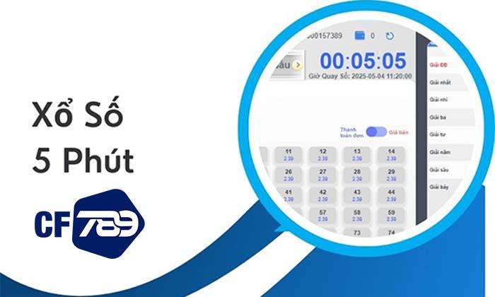 Giới thiệu về xổ số 5 phút tại CF789
